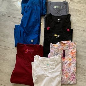 Scrubs tops and joggers